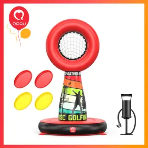 QPAU Inflatable Throwing Game Challenge - Outdside Toss Target Set with 4 Throwing Plates & Pump, Outdoor Toys for Kids 6-15, Ideal Sport & Children‘s Day Gifts for Teen Girls Boys, Backyard | Camping | Lawn Toss Games outdoorfun