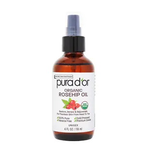 USDA Natural Organic 100% Rosehip Oil Hair Relaxer Skin Rejuvenator 4 oz Hair Regrowth Tonic