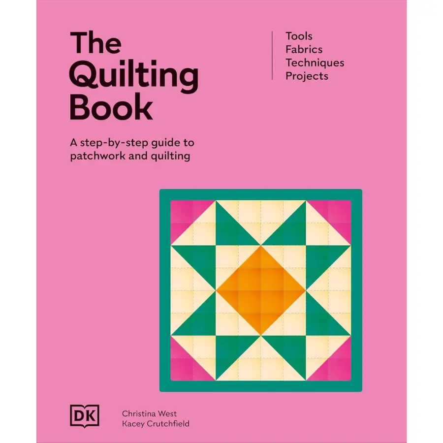 DK The Quilting Book: English Step-by-Step Patchwork & 200+ Techniques Guide (Hardcover, Ultimate Craft Guides, 304 Pages, 3.4 lbs, 9.38x11.19 in, 85 Classic Pattern Blocks, 13 Quilting Projects, Beginners & Experienced Quilters DIY Design Resource), 3.4