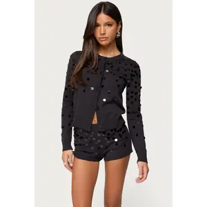 Cierra Sequin Knit Cardigan