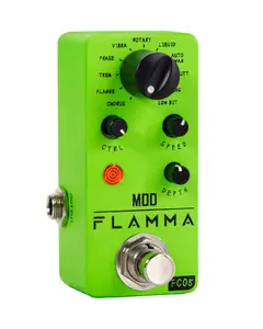 FLAMMA FC05 Mini Modulation Pedal with Chorus Flanger Tremolo Phaser Vibrato Rotary Liquid Autowah Stutter Ring LowBit