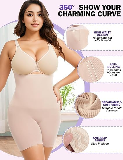 Women High-Waisted Tummy Control Bodyshaper Butt Lifter Control Knickers Slimming Briefs