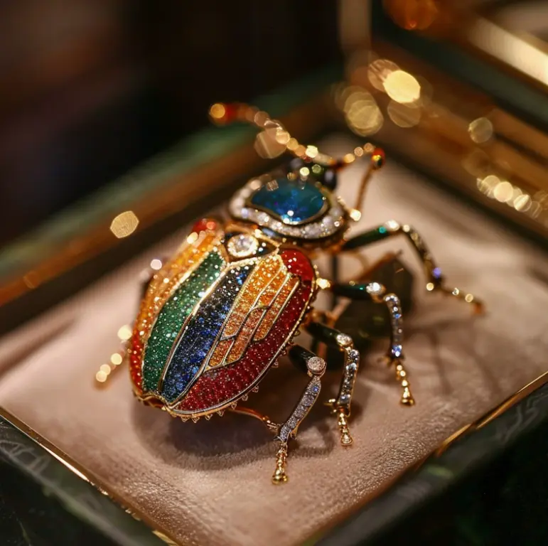Exquisite Original Designed Beetle Brooch Pin - Siberia Direct Supply Fashion Insect Lapel Pin for Natural Crystal Jewelry Accessories, Brooch Pins, Exquisite Brooch