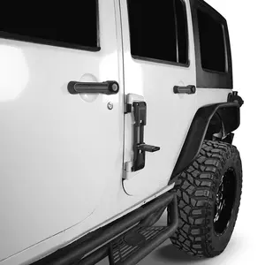 Hooke Road Aluminum Door Hinge Steps Pack of 2 for 2007-2018 Jeep Wrangler JK & 2018-2026 Wrangler JL Universal Car Accessories