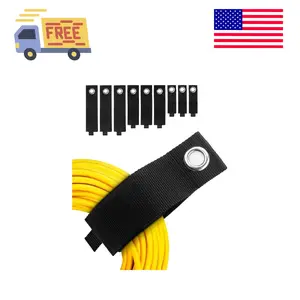 9 Pack Hook and Loop Hanging Extension Tool Cord Straps Organizer - include 10-inch/13-inch /17-inch