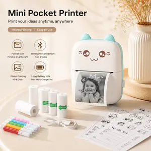 Mini Wireless Photo Printer for Phone, Portable Bluetooth Pocket Printer for Notes, Labels, Study & Pictures