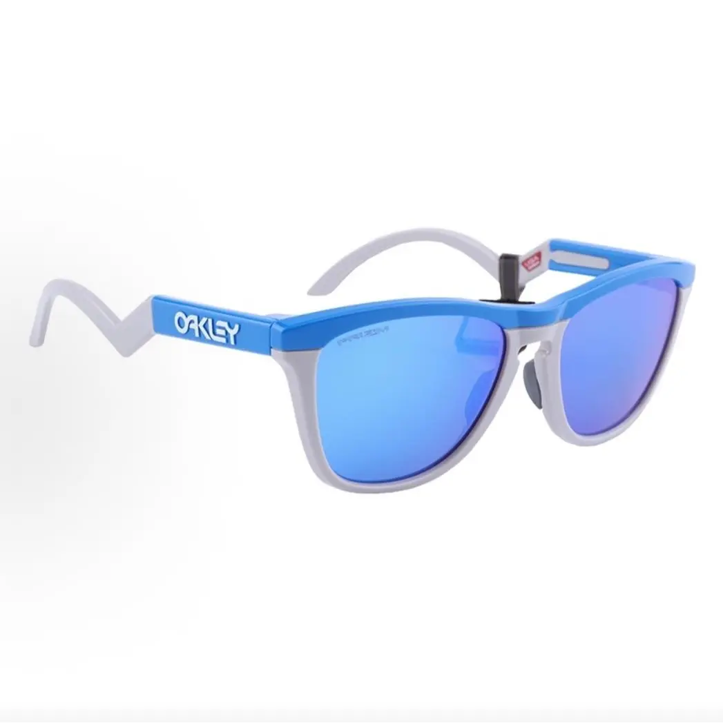 Pre-owned Brand new Oakley Two Tone Blue & White Prizm Blue Mirror Lens Square Sunglasses（Do not purchase directly. Contact us for details.）
