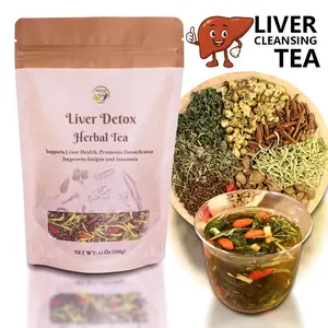 Liver Cleanse Detox Tea - GojiBerry Dandelion Chrysanthemum Milk Thistle Organic Herbal Ingredients - Liver Support | Daily Detox Beverage | 100g/pack  Caffeine Free Natural