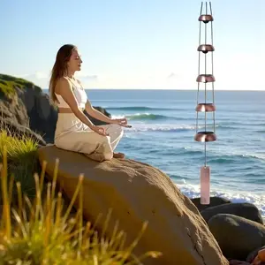 Metal Pagoda Wind Chimes for Outside, Copper Feng Shui Wind Bell, Home Yard Outdoor Decoration, Memorial Wind Chime Gifts, Garden Hanging Decor