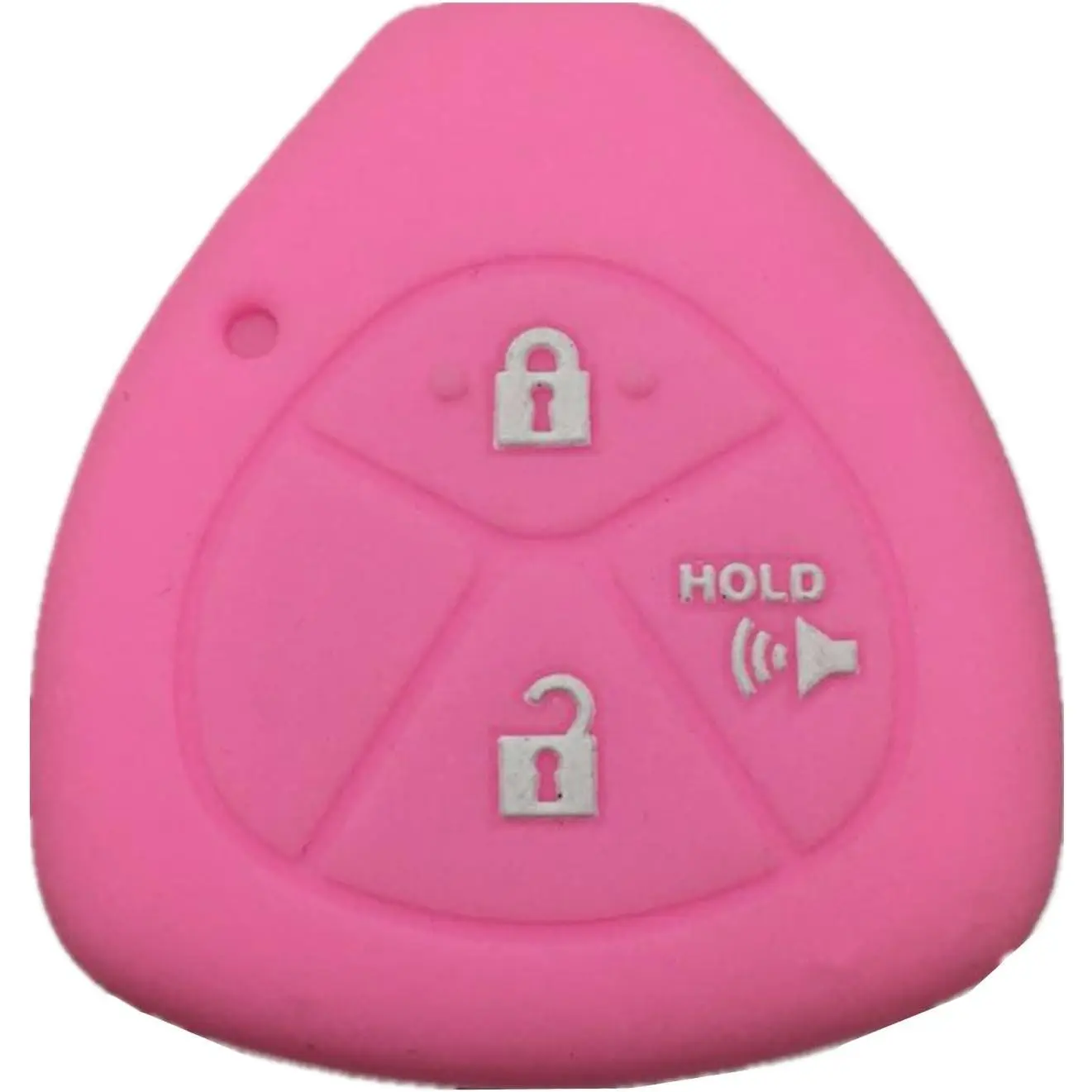 Rpkey Durable Long-Lasting Silicone-Rubber Car Key Case Replacement Protector, All-Seasons Fit for Toyota 4Runner Corolla Matrix RAV4 Venza Yaris, Pontiac Vibe 2007-2010, Scion iQ tC xB xD (HYQ12BBY GQ4-29T MOZB41TG, Pink)