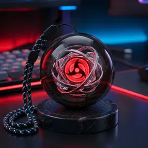 DIY Sharingan Eye Crystal Ball 3D Video Player with WIFI 2.76-inch Digital Memory Orb Display for Personalized Videos & Photos Ideal Gift for Holidays