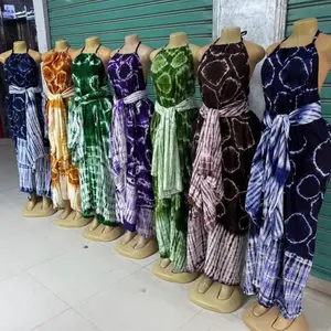 African Dress with Vibrant Tie-Dye Patterns for Women's Fashion Great Dresses