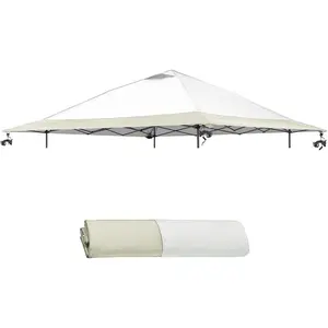 13x13 Canopy Replacement Top Cover,Single Tier  Instant Canopy Vented TopSilver Coated Oxford Pop Up Canopy Replacement Cover for Outdoor Garden Camping(Top Only,396 * 396cm