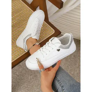 Plus Size Women's Casual Sneakers, Comfortable Low-Top Skate Shoes, Fashionable Daily Wear for Students, Parties, Vacations, Fashion Walking Sneakers