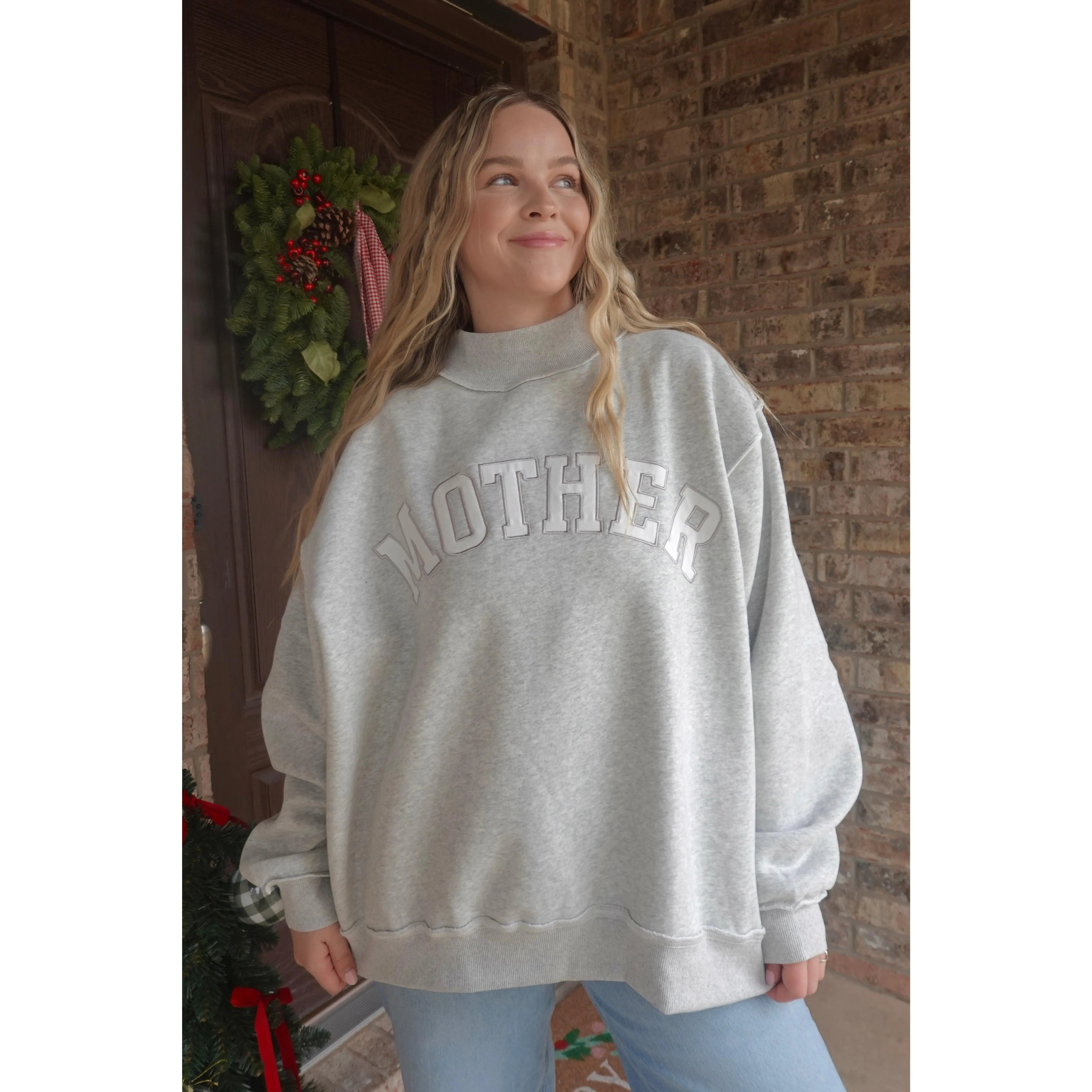 Grey Mother Mock Neck Grey Mother Mock Neck