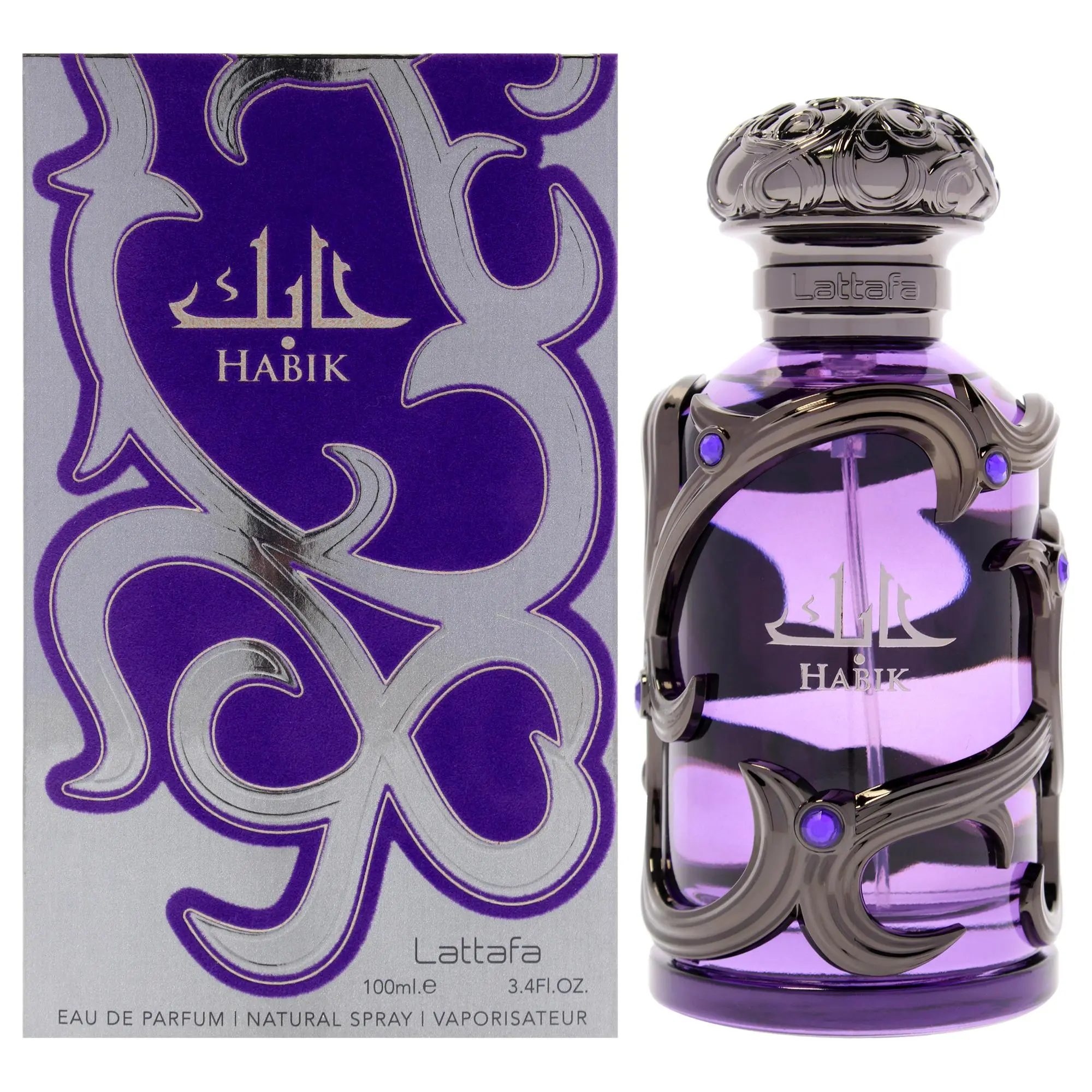 Lattafa Habik Eau De Parfum for Men — Cardamom, Pepper, Artemisia, 3.4 oz (100 ml) | lattafalong-lasting bergamot cologne, tonka bean scent, bergamot, cardamom perfume, lavender, pepper perfume, cinnamon, cardamom pepper, pepper artemisia, fougere perfume