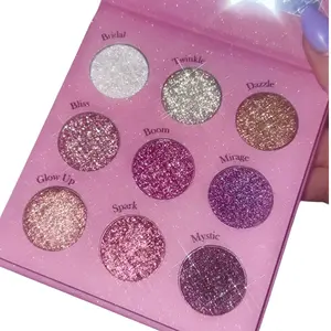 Glow Up Shimmer Palette Sparkling Pressed Smooth Glitter Eyeshadow Makeup High Pigment