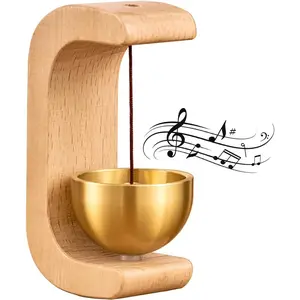 1/2/3Counts Magnetic Hangable Entry Door Bell,Suction Door Type Solid Wood Wind Chime, Vintage Door Bell Hanging Ornament,  Home Decor Supplies, Wall Decor, Modern, Doorbell