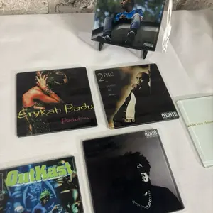 Set of 4 custom coasters, glass