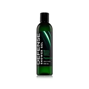 Defense Soap Peppermint Shower Gel 8 oz. Bottle - Organic Coconut, Eucalyptus & Tea Tree Oils
