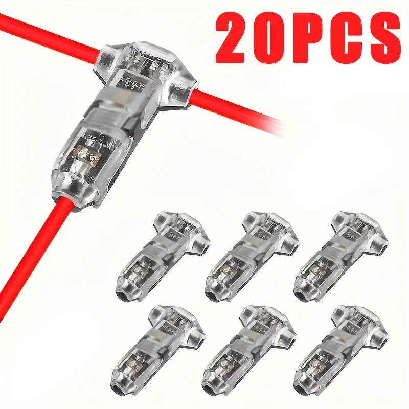 20pcs Quick Connect Terminal Blocks, Fast Wire Connector Set, Durable Reliable Connectors, Durable Electrical Terminals, Wiring Connectors Kit for Wiring Projects