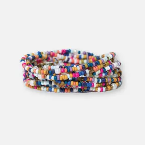 INK + ALLOY Sage Confetti Beaded 10 Strand Stretch Bracelets Multicolor Jewelry