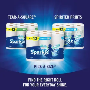 Sparkle Pick-A-Size Paper Towels, 6 Double Rolls = 12 Regular Rollspaper towels kirkland