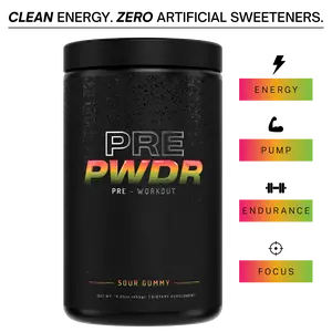 PWDRS Pre-Workout Powder, All Natural Pre Workout for Energy, Pump, Endurance & Strength, with Caffeine