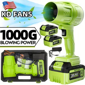 KD FANS Turbo Jet Leaf Blower 1000G Cordless Power Air Duster Violent Fan Handheld Snow Blower for Car Drying Garden Maintenance Excellent Gift for New Year