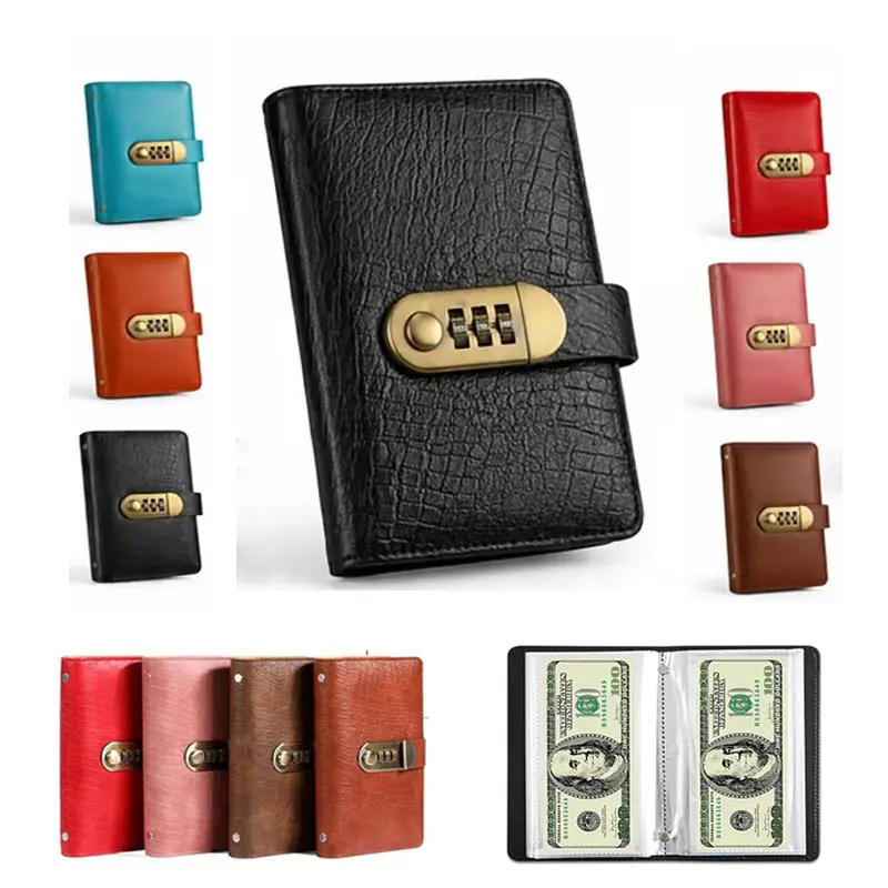 1Pc 100 Envelope Savings Challenge Binder,with Password Lock,Money Saving Binder Book,Cash Envelopes for Budgeting,Budget Planner Binde r,from 30 Days to 52 Weeks,to Save $500,$5,050 and $10,000