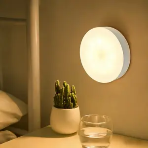 4-Pack Soft Warm Light,Decoration,Ornaments,Stick-on Light,Automatic Closet Light Motion Sensored,Stick Up LED Pantry Lights Indoor Cool White Light & Warm LED Rechargeable Puck Light 6000K for Hallway, Bathroom,Cabinet,Bedroom,Kitchen