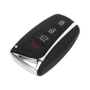 Key Shell Case Keyless Entry Remote Key Fob Replacement Case for Hyundai Santa Fe Sport 2013-2018 for Hyundai Santa Fe 2015-2018 4 Buttons