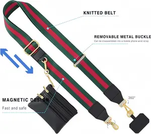 Phone Strap Crossbody Clip and Go Strap for Phone with Wallet ,Portable Beautiful, Comfortable, Adjustable Phone Strap with Wallet Crossbody , Outdoor Anti-lost Phonelanyard ,Phone Wrist Strap and Cell Phone Holder Badge Accessories Smartphone