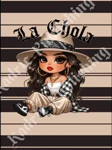 Chicano Art La Chola 200 Lined Pages Notebook: 200 Lined Pages
