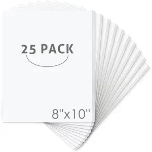 Mat Board Center, Pack of 25 Foam Core Backing Boards 1/8" (8x10, White)