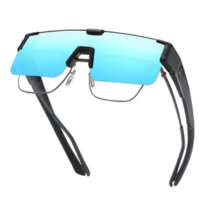 HAOLOTA Fit Over Glasses Sunglasses for Men and Women Polarized UV400 Protection Anti-reflective Dark Lenses Ideal for Driving Cycling Fishing Outdoor Sports