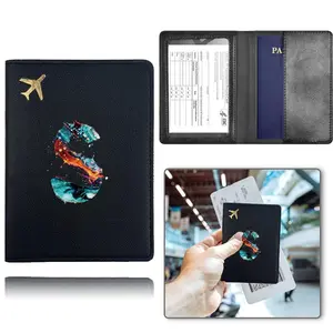 Portable PU Leather Passport Holder, Practical Travel Wallet, Versatile Travel Accessory, Stylish Passport Cover with Lightweight Design, Protective Sleeve for Air Ticket Vaccine Card, Travel Document Holder, Passport Protector, Travel Essentials