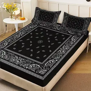 Vintage Style 3pcs Bedding Set, Classic Polka Dot Design, High-Quality Digital Print, Ideal for All Seasons, Decorative Bedding Set, Decorative Bedsheet Sets, Bedroom Bedding Set, Bed Sheets Set