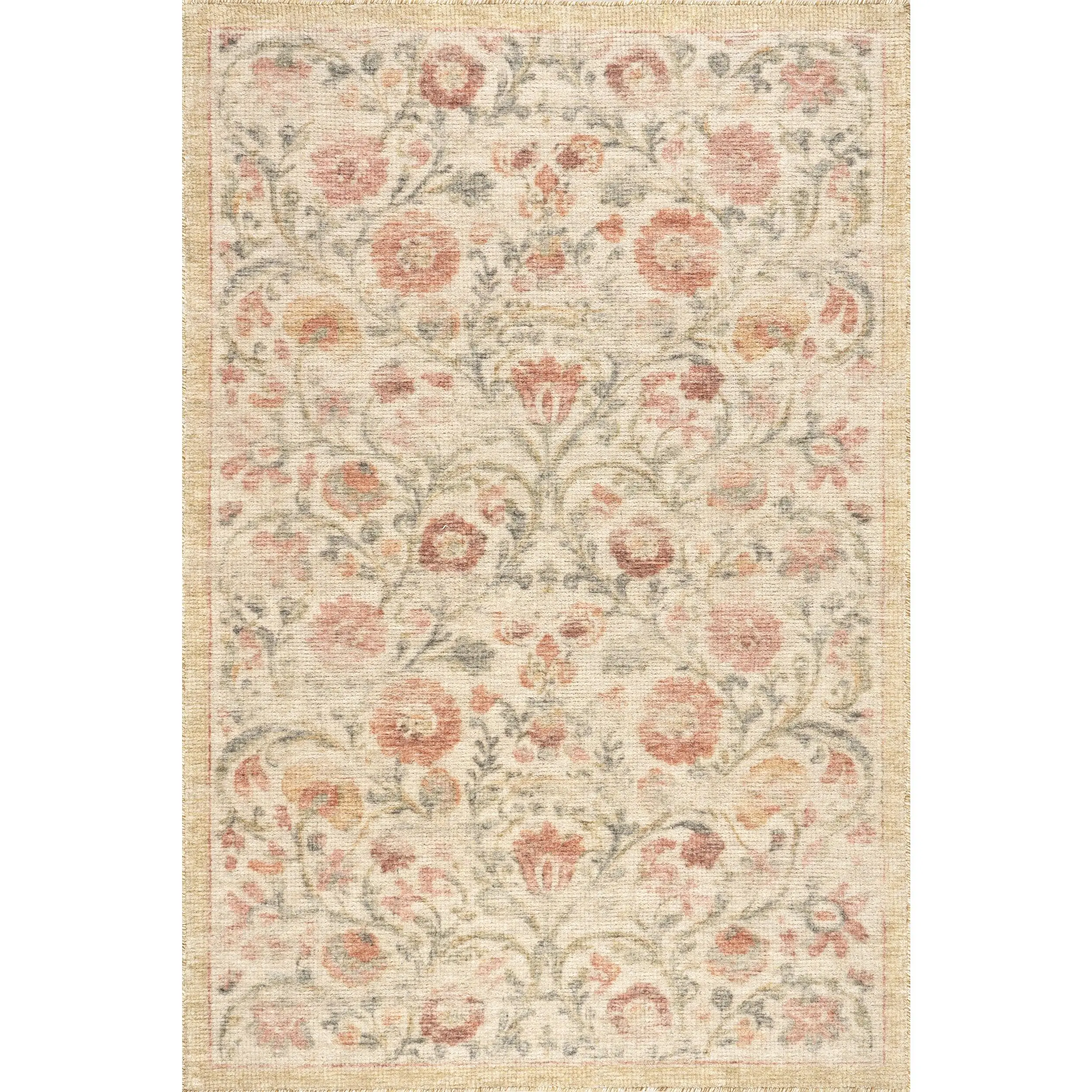 Padma Lakshmi Sufi Hand-Tufted Floral Pattern Wool-Blend Rug for Bedroom, Living Room Decor & Home Decor Items (Area Rugs Category)