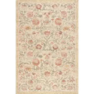 Padma Lakshmi Sufi Hand-Tufted Floral Motif Wool-Blend Rug