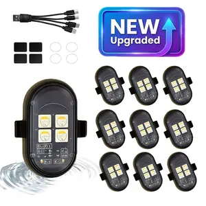 【NEW Upgraded】Car  LED Lights, USB-C Rechargeable Decorative Lights with Multiple Colors