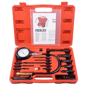 17 count Diesel Engine Compression Tester Kit Tool Set Automotive Compressor