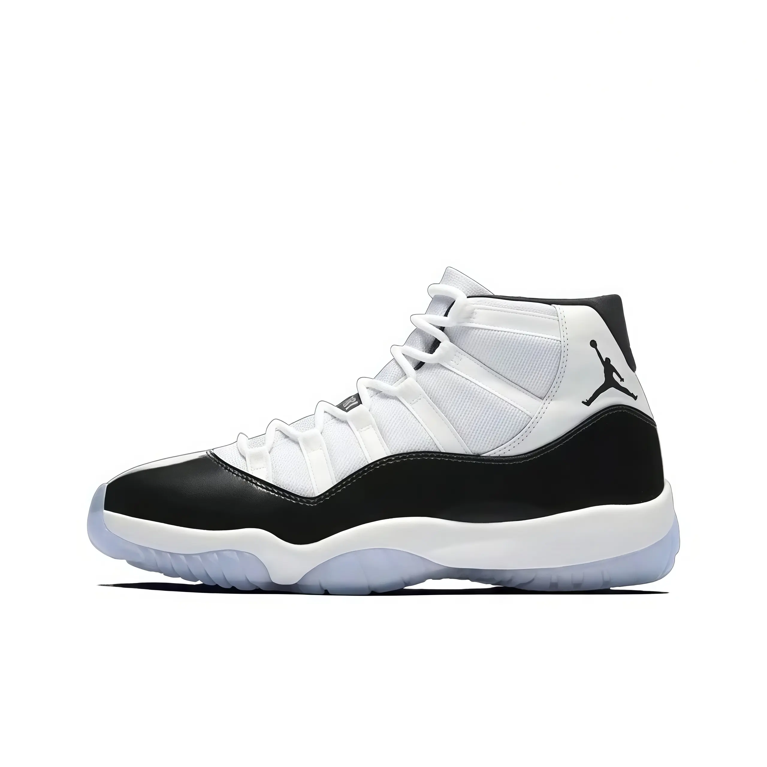 High top leather basketball sneakers white black color block glossy patent leather translucent icy outsole upper popular daily essential soft sole arch support breathable wide fit casual walking travel festival lightweight non slip tiktok viral unisex