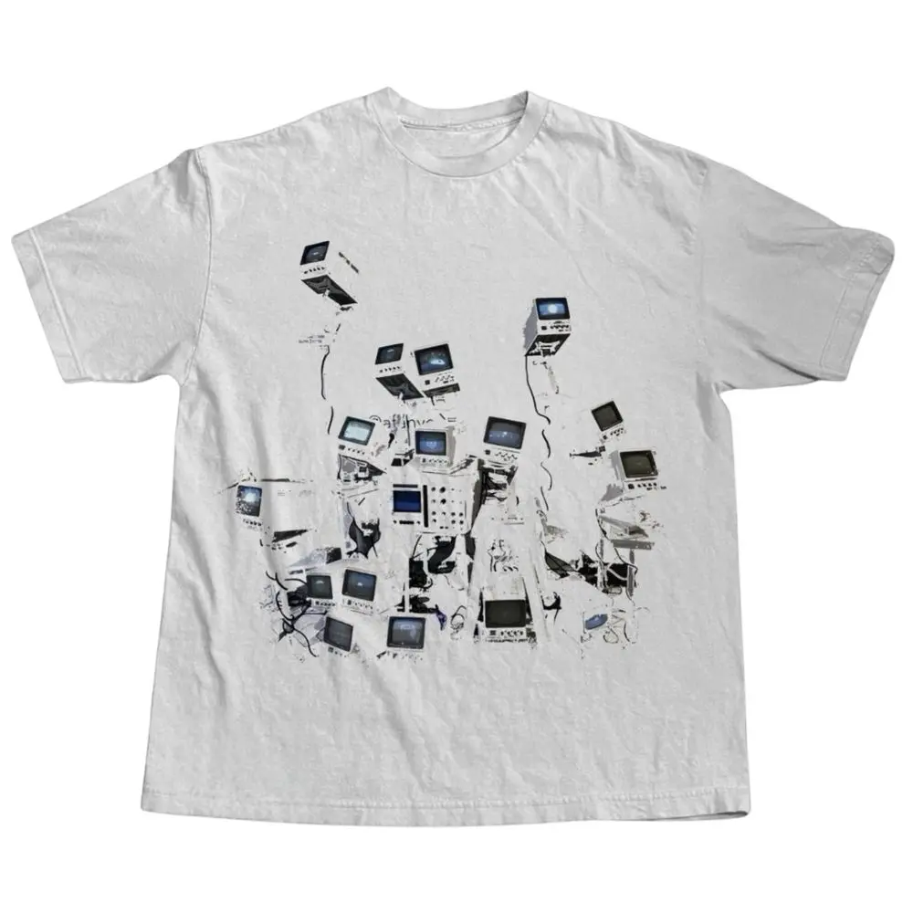 The Retro Computer Monitor Graphic T-Shirt, Y2K Tech Lab Tee, Vintage Screen Print Shirt, Gift for Her