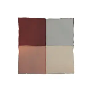 Brown Silk & Cotton Blend Quad Pocket Square