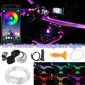 5-in-1 RGB Car Interior Light Strip Kit | 16 Million Colors APP Control | Music Sync LED Lights for Car | Enhanced Visibility & Ambience | Universal Fit for All Car Models