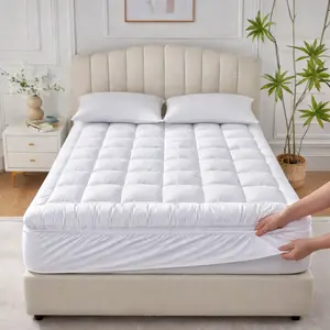 10cm Extra Thick Mattress Topper – Plush Soft Non-Memory Foam Bed Topper, Breathable & Supportive Mattress Pad for Better Sleep, Back Comfort, Hot Sleepers, Dorms, Guest Beds, Queen King Twin