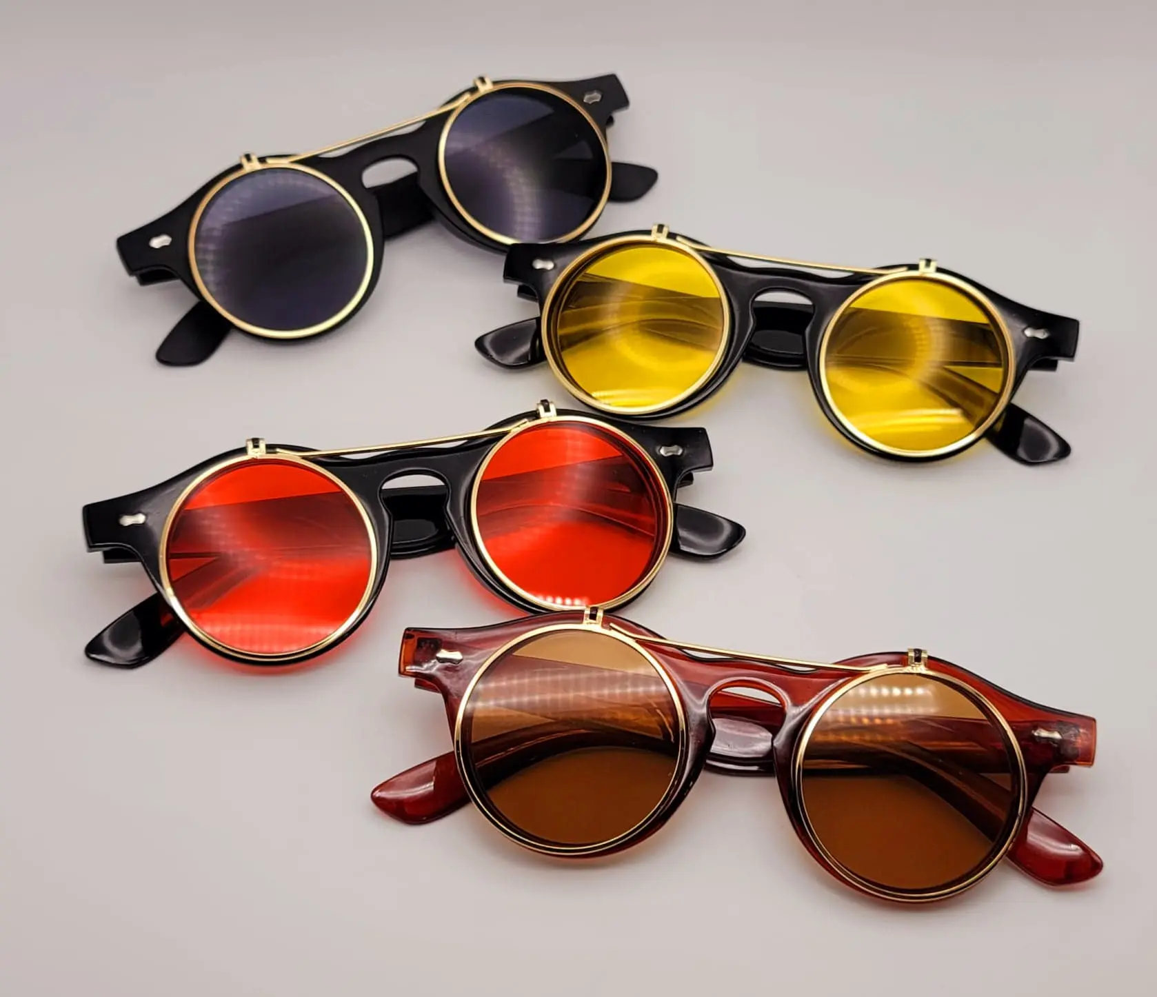 Steampunk Goggles Glasses Round Sunglasses Emo Retro Vintage