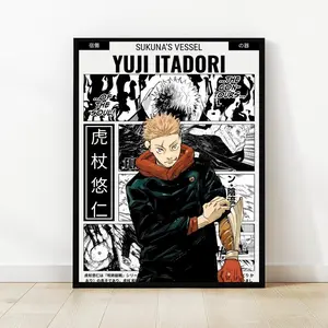 Yuji Itadori Poster – Jujutsu Kaisen Anime Wall Art, Sukuna’s Vessel Print