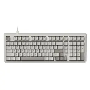 AJAZZ AK980 wired mechanical keyboard new red switch large column keyboard retro color customized gasket structure five layer soundproof filling RGB backlight gaming office keyboard mixed light DIY suitable for e-sports games and office